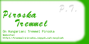 piroska tremmel business card